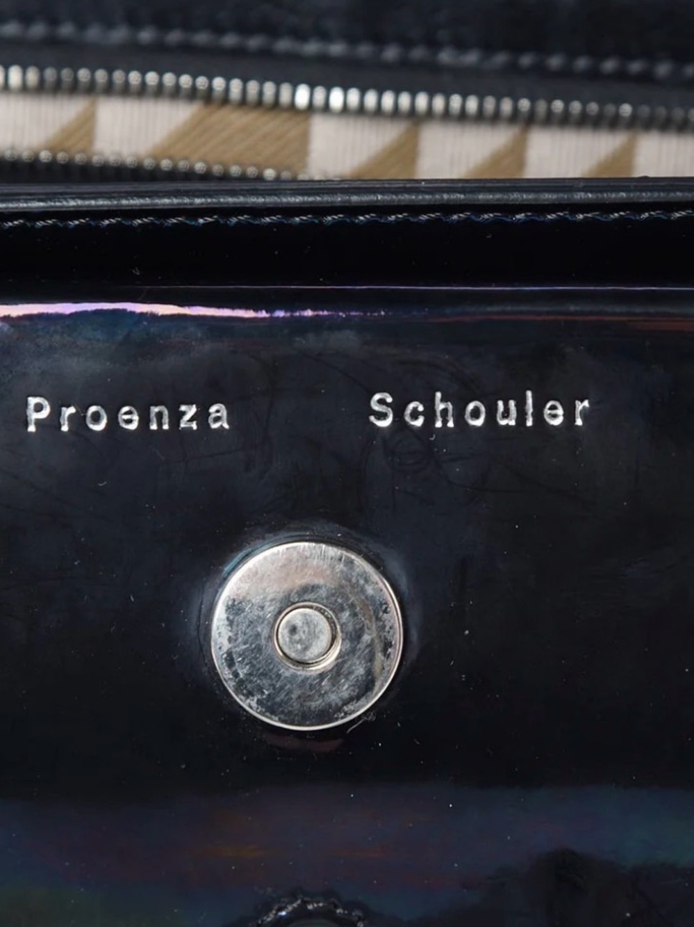 Proenza Schouler PS11 Holographic Black Patent Leather Mini Classic Crossbody - Picture 3 of 6